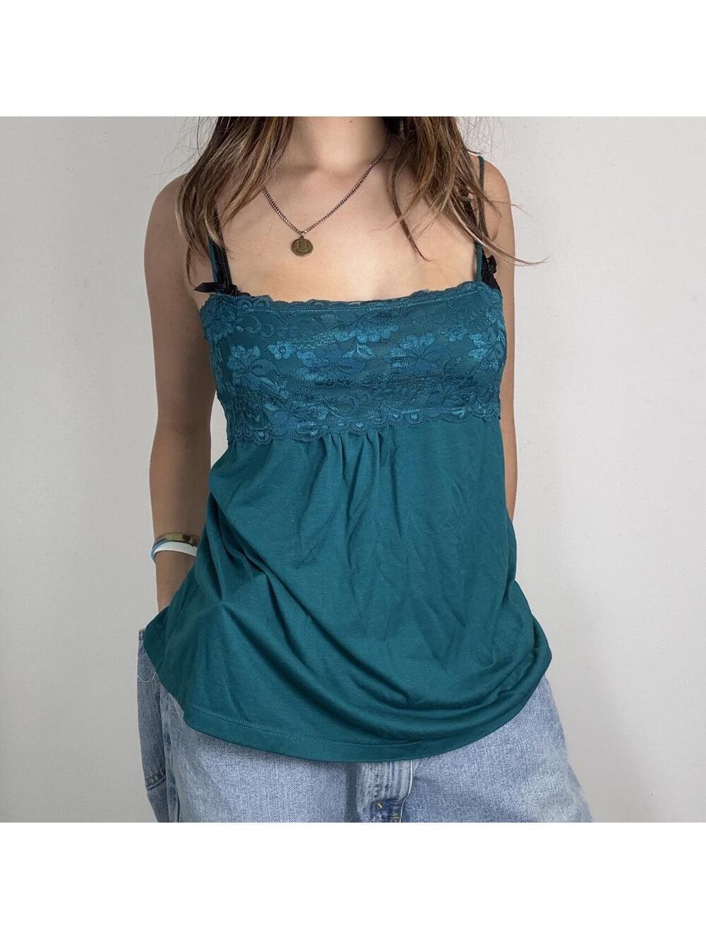 Maurices flowy lace babydoll tank top!! Size large